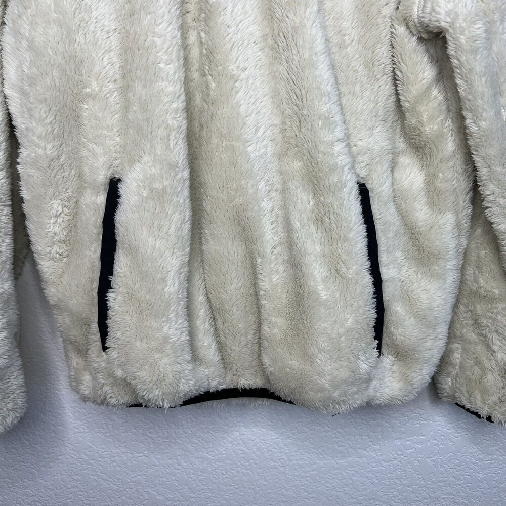 Zyia Teddy Jacket Cream Fleece 1/4 Zip Pocket Pullover Long Sleeve Small - Picture 7 of 9